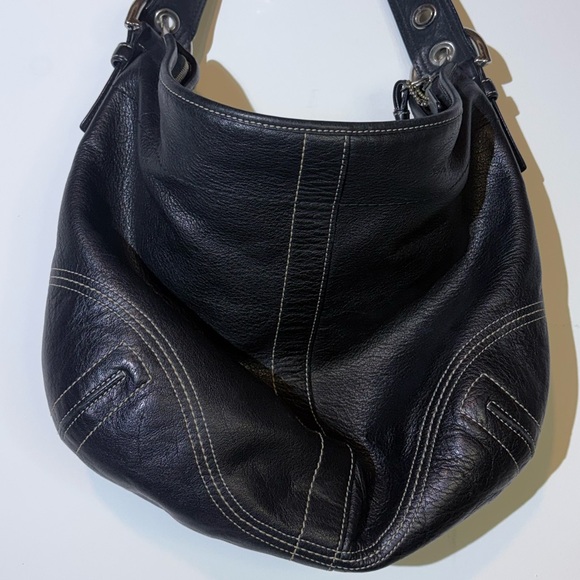 Coach Black Leather soho Hobo shoulder  Bag - Picture 2 of 10